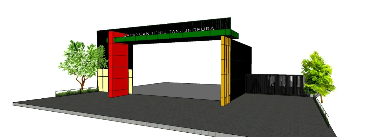 gerbang acp lapangan tenis kodam - Dokumentasi Proyek